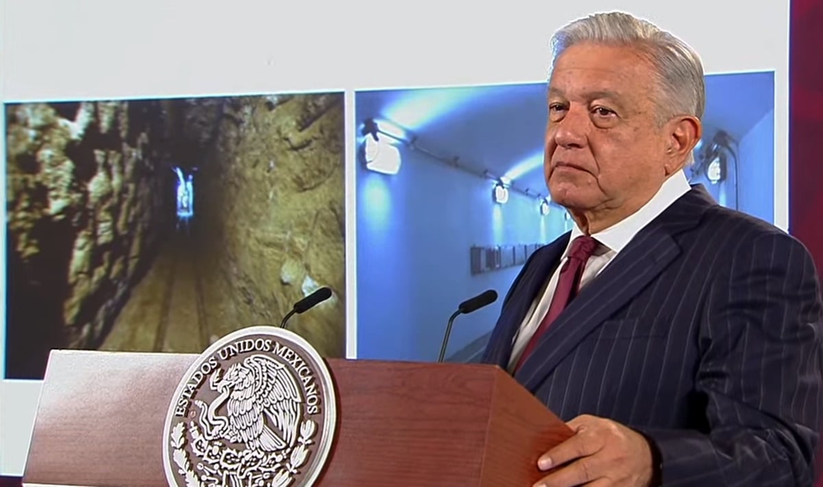 AMLO compara túneles de García Luna y por el que escapó “El Chapo” Guzmán