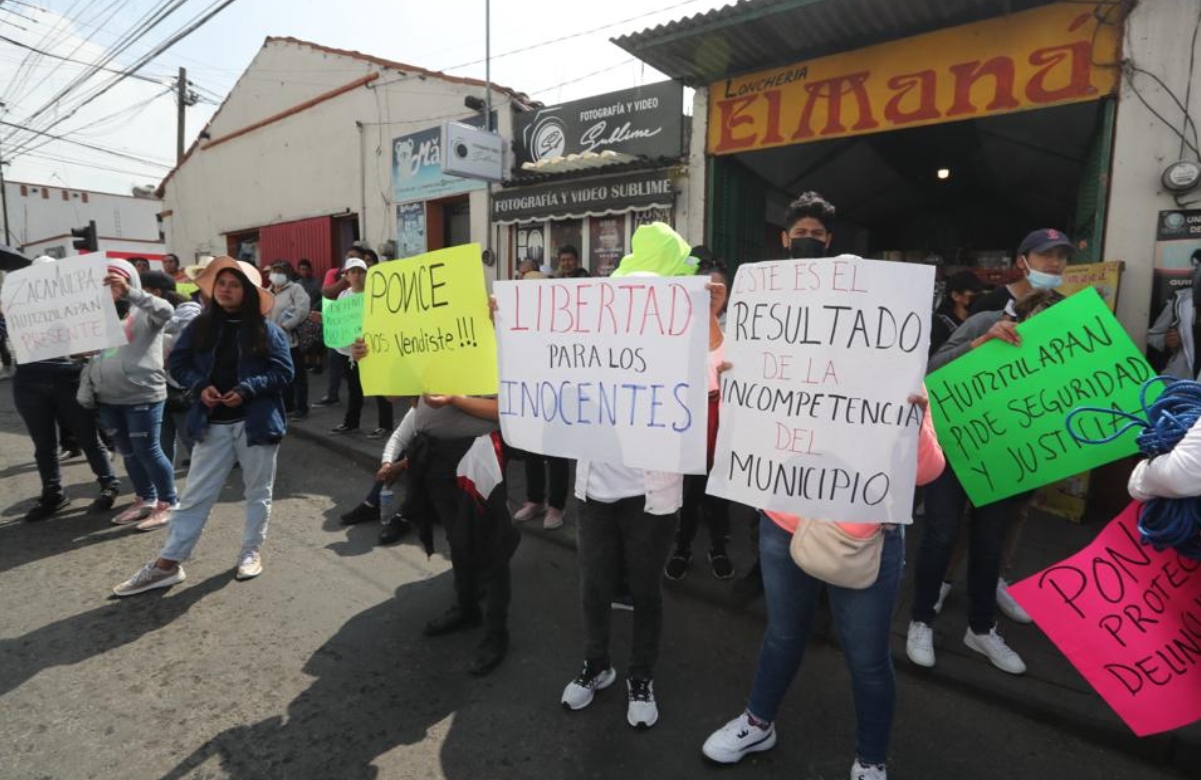 “¡Alto a la violencia e inseguridad", protestas pobladores de Lerma