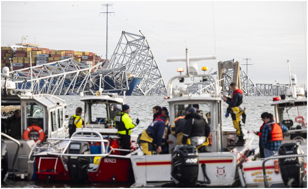 Notifican a Consulado de México el rescate del cuerpo de mexicano muerto en caída de puente de Baltimore