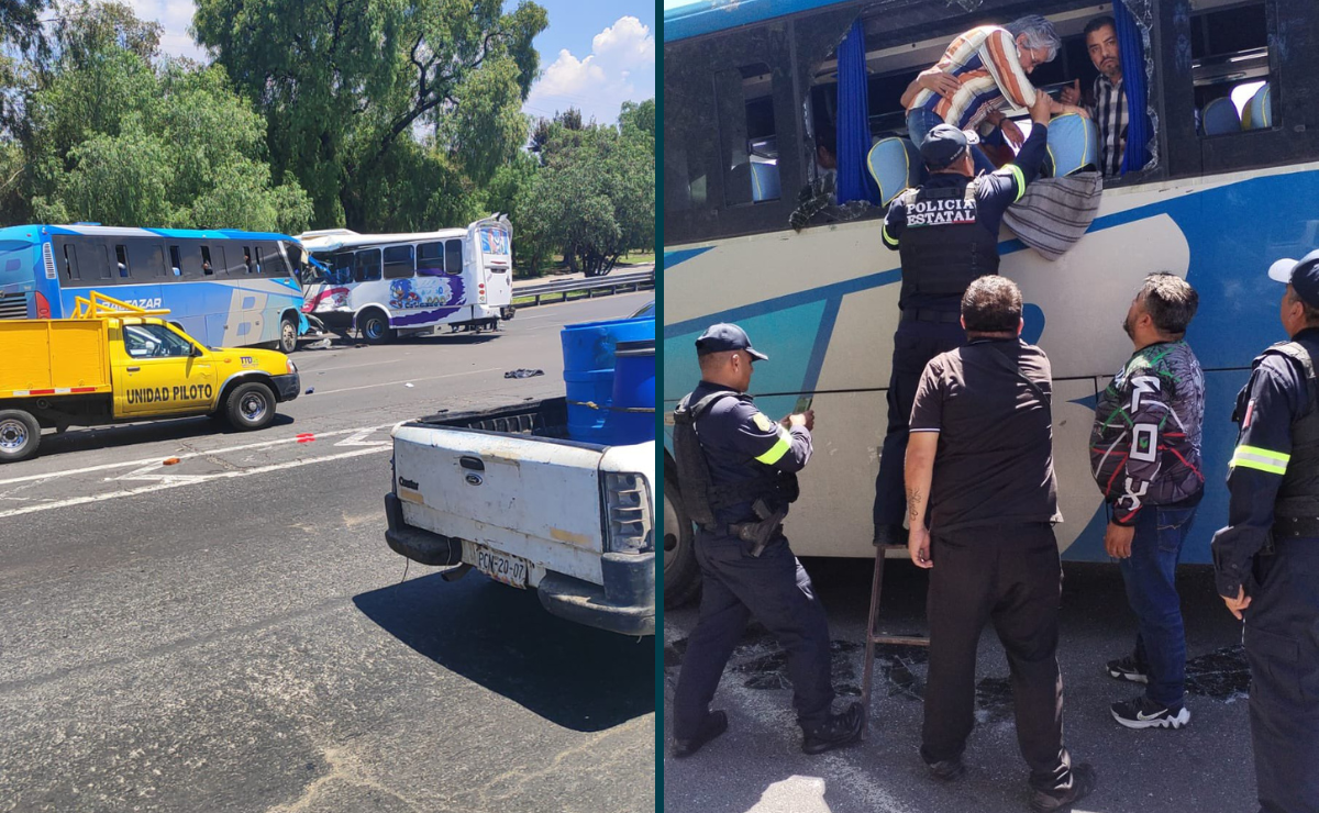 Accidente en la autopista México-Pachuca deja 14 lesionados