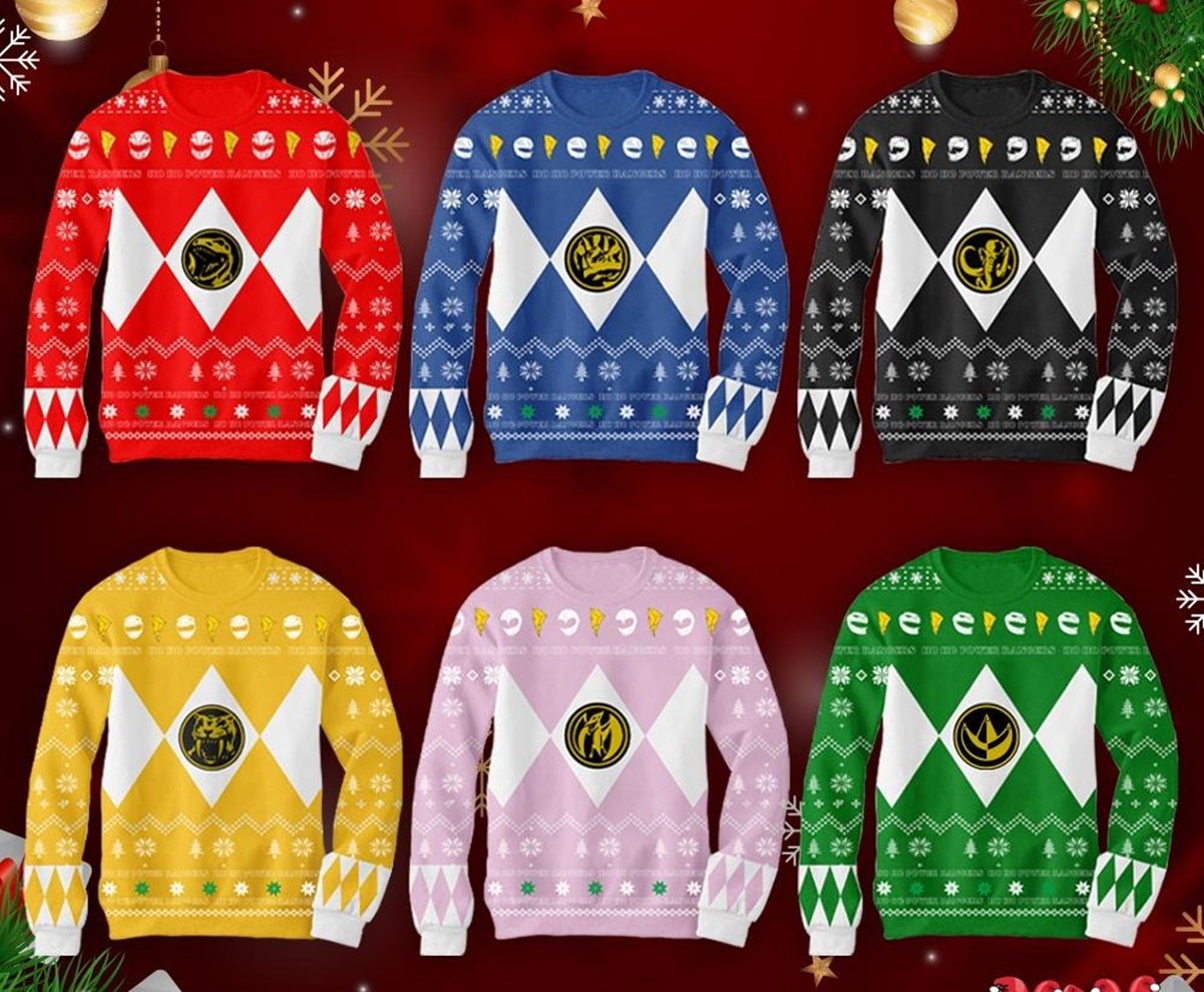 Transfórmate en Power Ranger con estos divertidos ugly sweaters