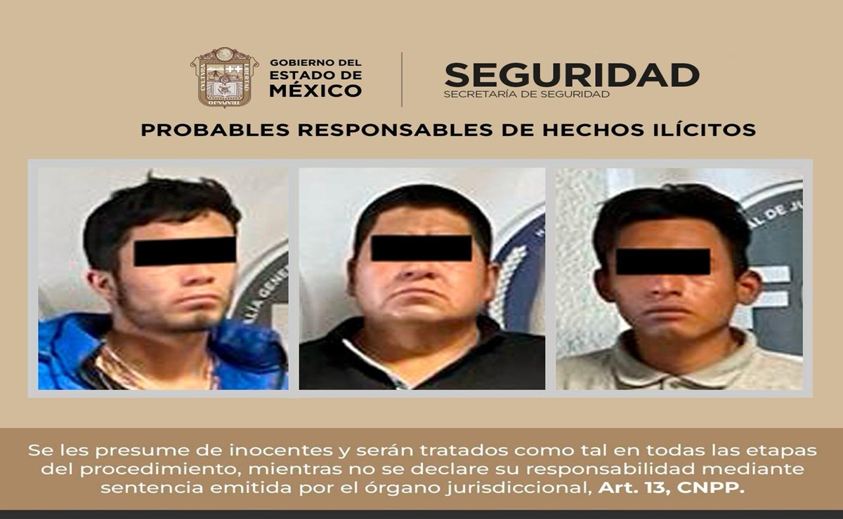 Tres hombres y una menor de edad fueron detenidos por delitos contra la salud en Edomex