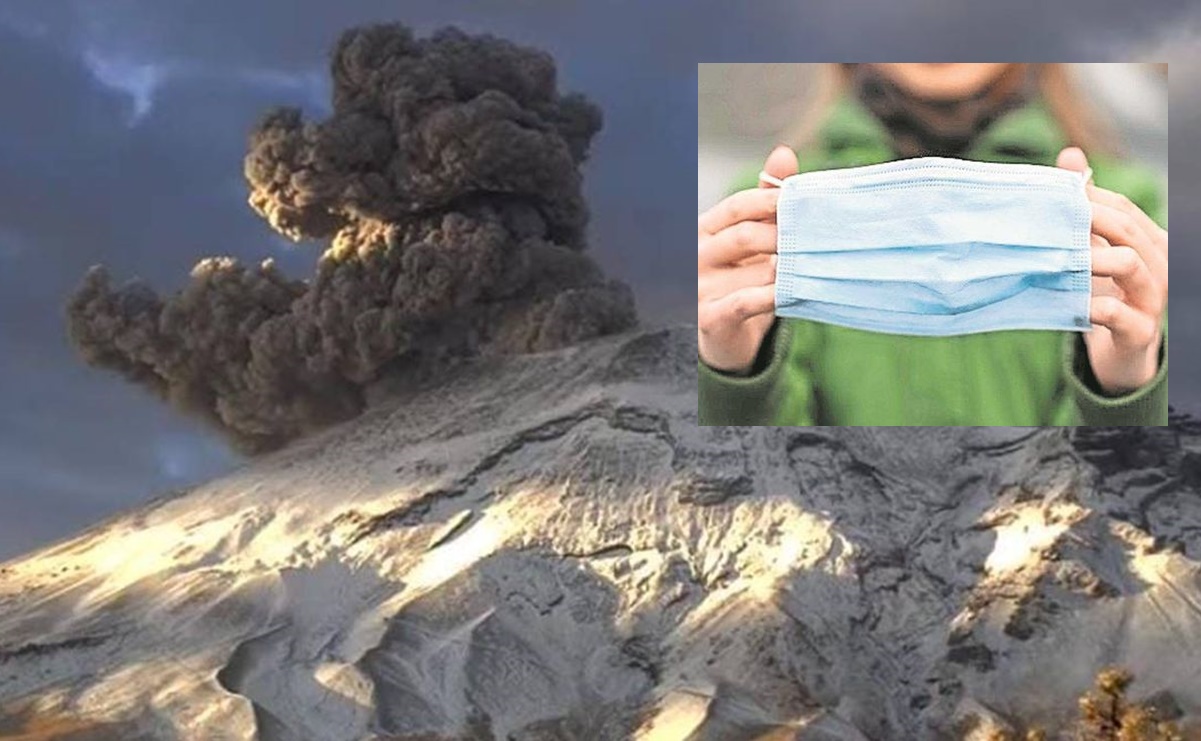 Llaman a usar cubrebocas por caída de ceniza del volcán Popocatépetl en Puebla