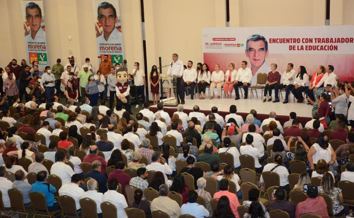 Maestros de Tamaulipas comprometen su voto por morenista Américo Villarreal