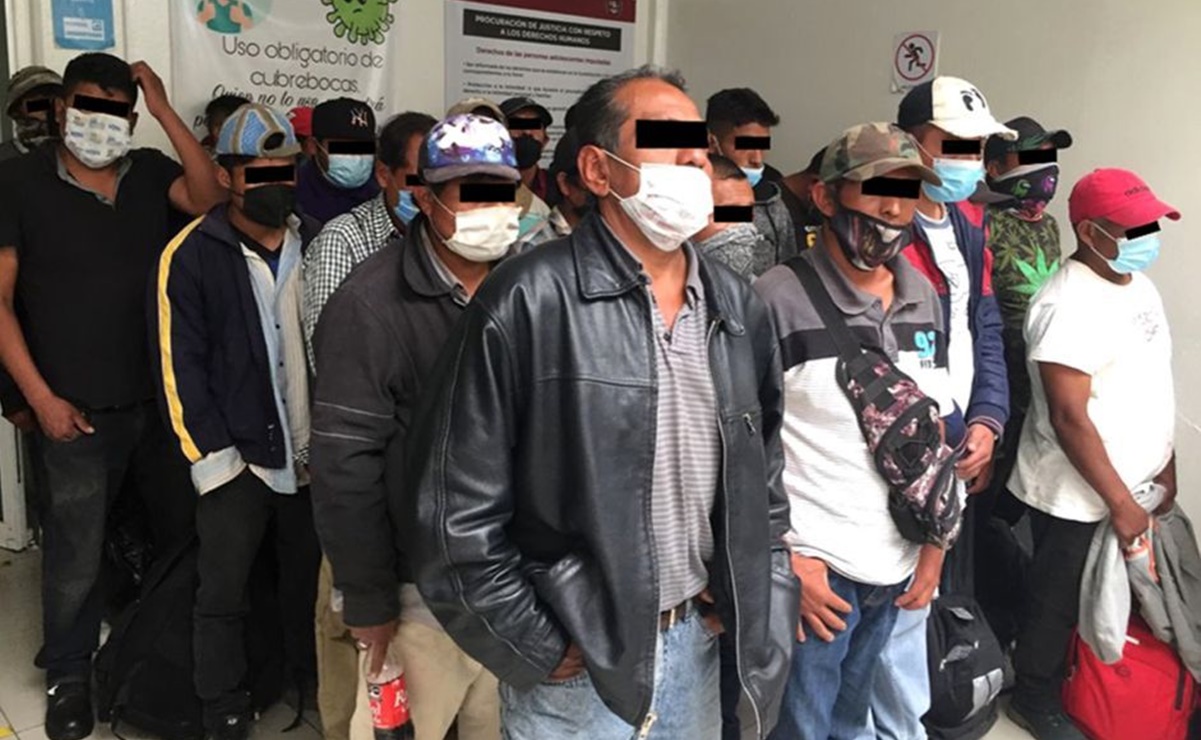 Detienen a 33 sujetos que viajaban en autobús con tubos y palos en Naucalpan; denuncian delitos electorales