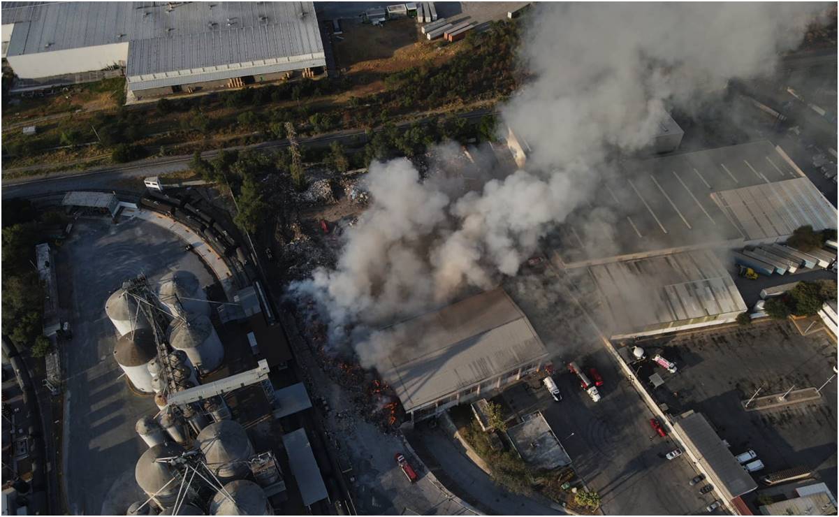 VIDEO: Se registra incendio en planta procesadora de desechos Simeprode de NL