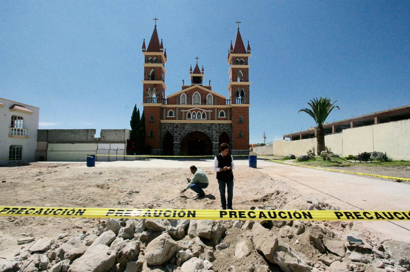 Arrasan con iglesia del siglo XVIII en Tlaxcala