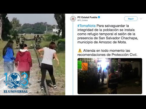 Evacuan a habitantes y suspenden clases por fuga de gas en Jardines de Chachapa, Puebla 