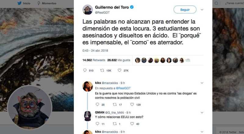 Guillermo del Toro lamenta muerte de estudiantes de cine