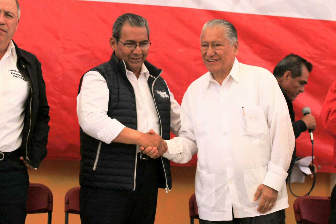 Exgobernador de Puebla arropa a candidato del PRI a la gubernatura de la entidad