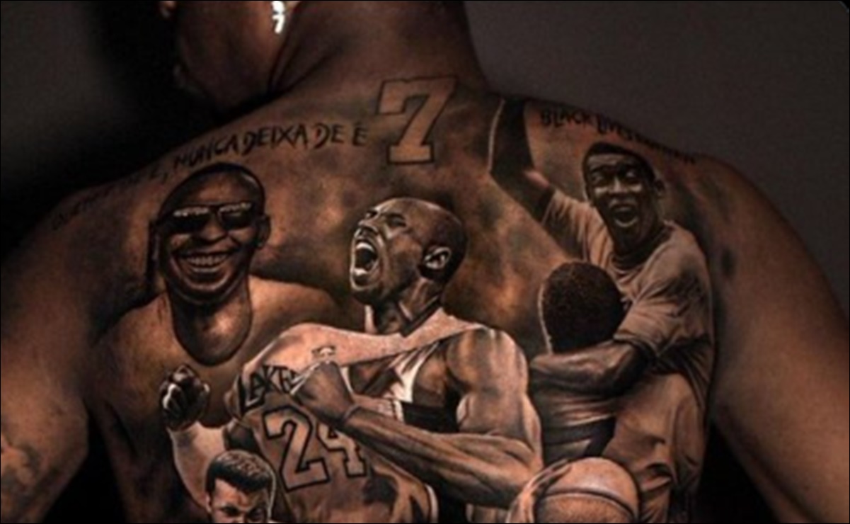 Vinicius Jr se tatuó a Michael Jordan, Kobe Bryant, Pelé y Muhammad Ali; descubre el insólito error en su tatuaje