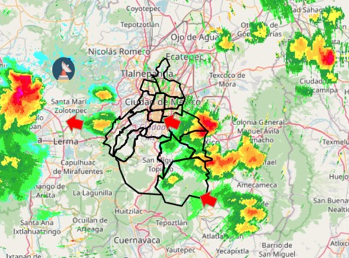 Alerta por lluvias intensas y granizo en estas alcaldías y zonas del Edomex en próximas horas