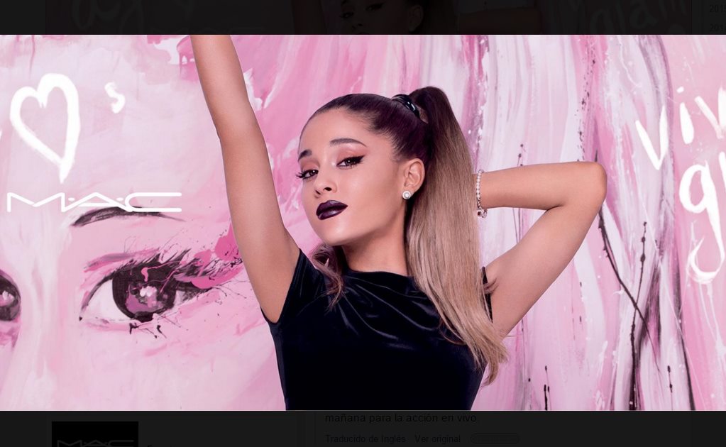 Ariana Grande protagoniza campaña de cosméticos