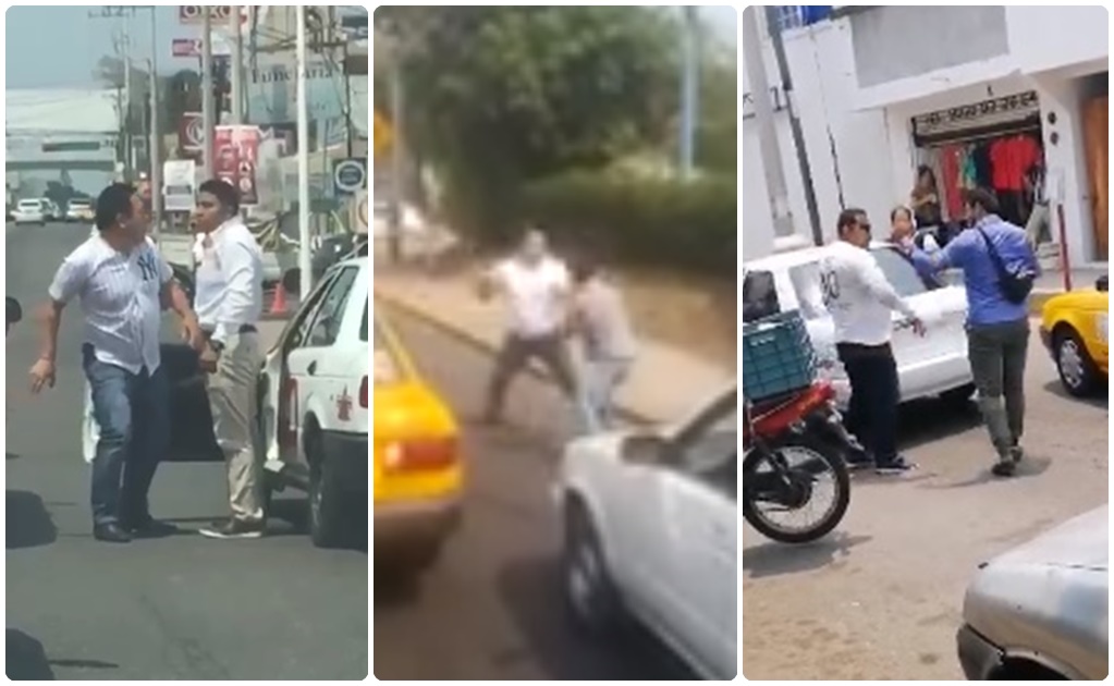Captan peleas de taxistas en Tabasco; atribuyen las agresiones al “calor”
