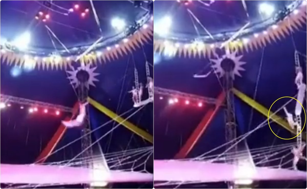 VIDEO: Trapecista chileno cae al vacío al colapsar plataforma en circo de China