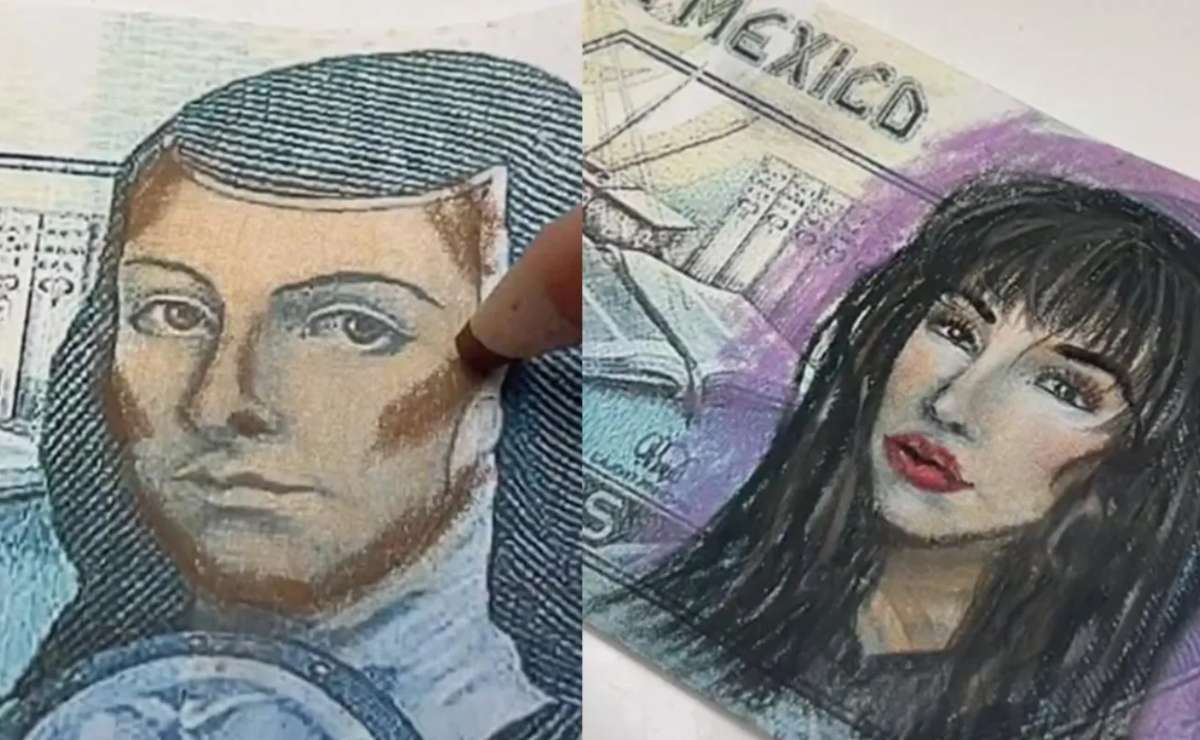 Tiktoker pinta a Selena en billete de 200 pesos