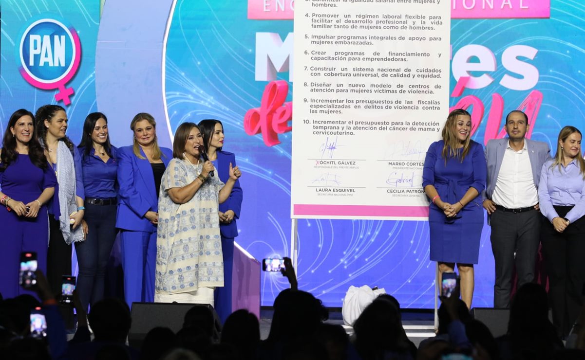 Xóchitl Gálvez ofrece pacto a las mujeres para romper "techo de cristal"