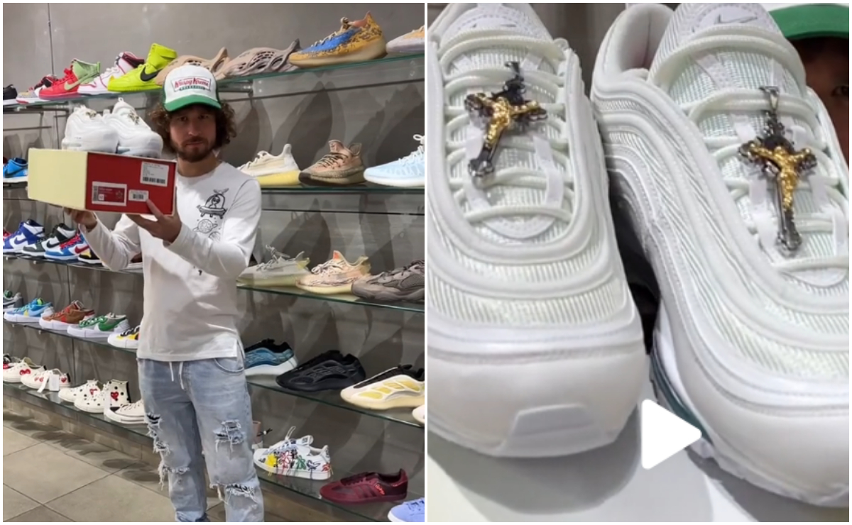 Luisito Comunica presume los “zapatos de Jesús”, tienen agua bendita y valen más de 100 mil pesos