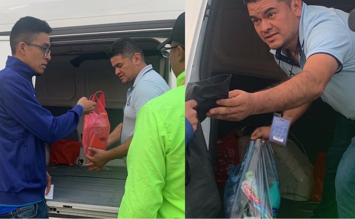Afición de Cruz Azul lleva víveres para ayudar a damnificados por el Huracán Otis