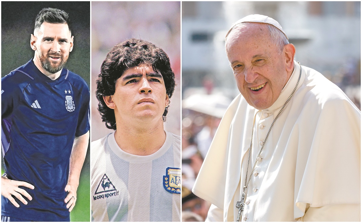 Al Papa Francisco le dieron a elegir entre Messi y Maradona... ¡No escogió a ninguno!