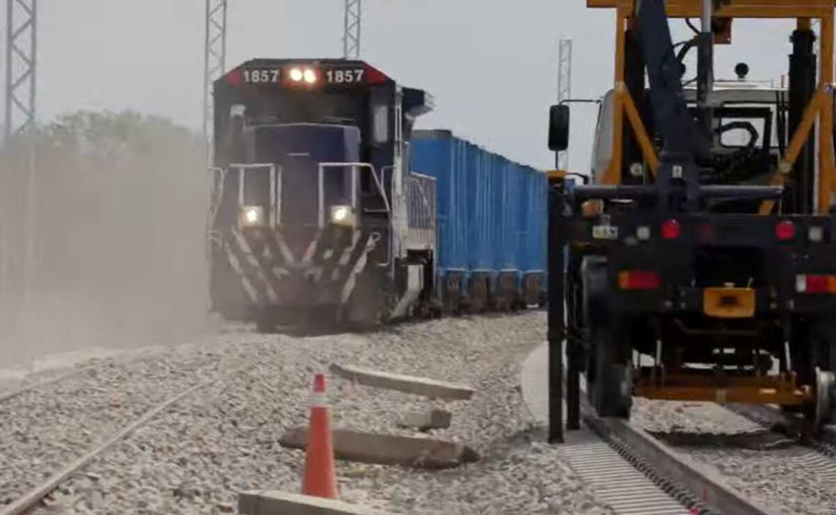 Como el peso de “seis grandes elefantes”, así es el “Jaguar rodante”, primer convoy del Tren Maya