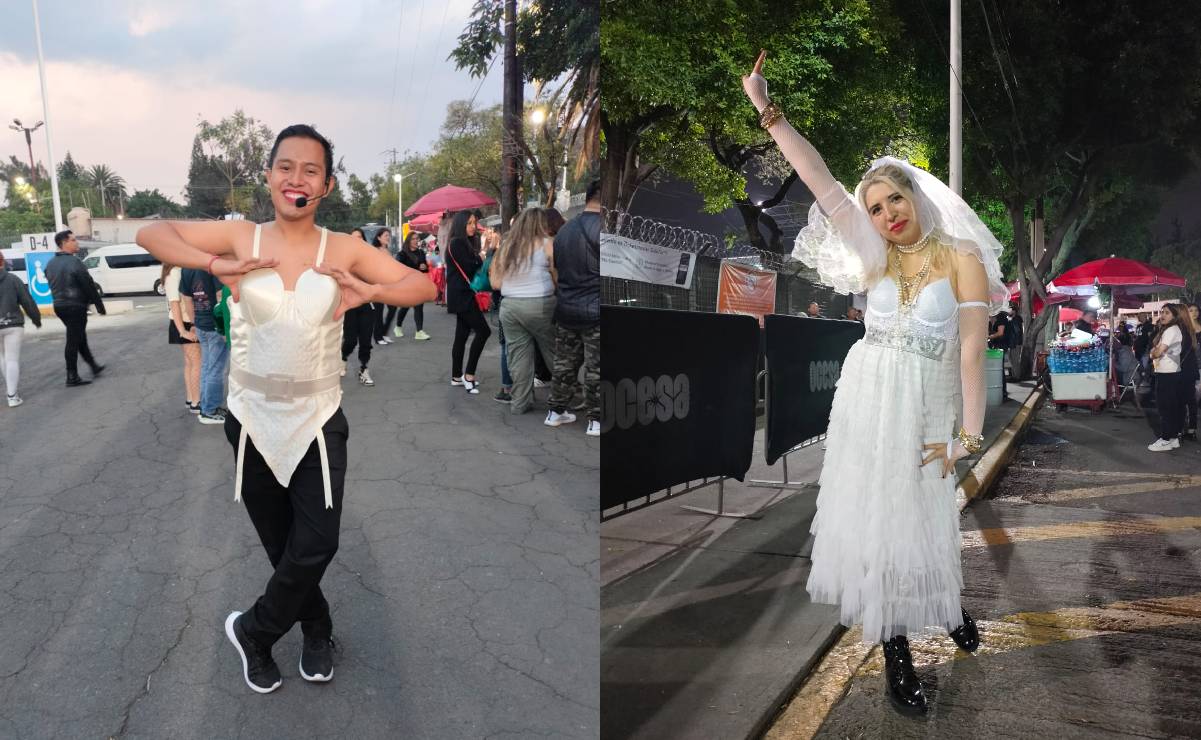 Fans, "novias" y hasta dobles de Madonna se reúnen en el primer concierto de la cantante en la CDMX