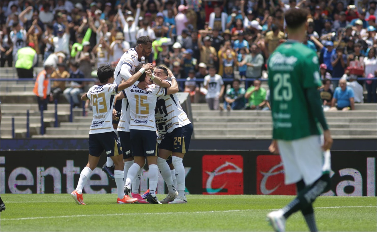 Pumas golea en casa a León en su debut en el Apertura 2024
