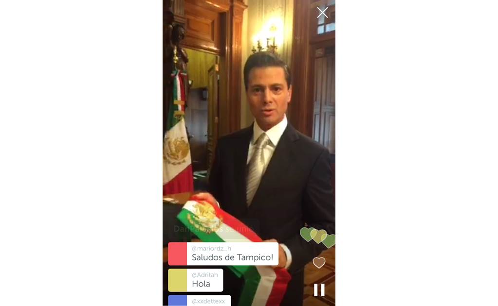 Peña Nieto lanza mensaje en Periscope