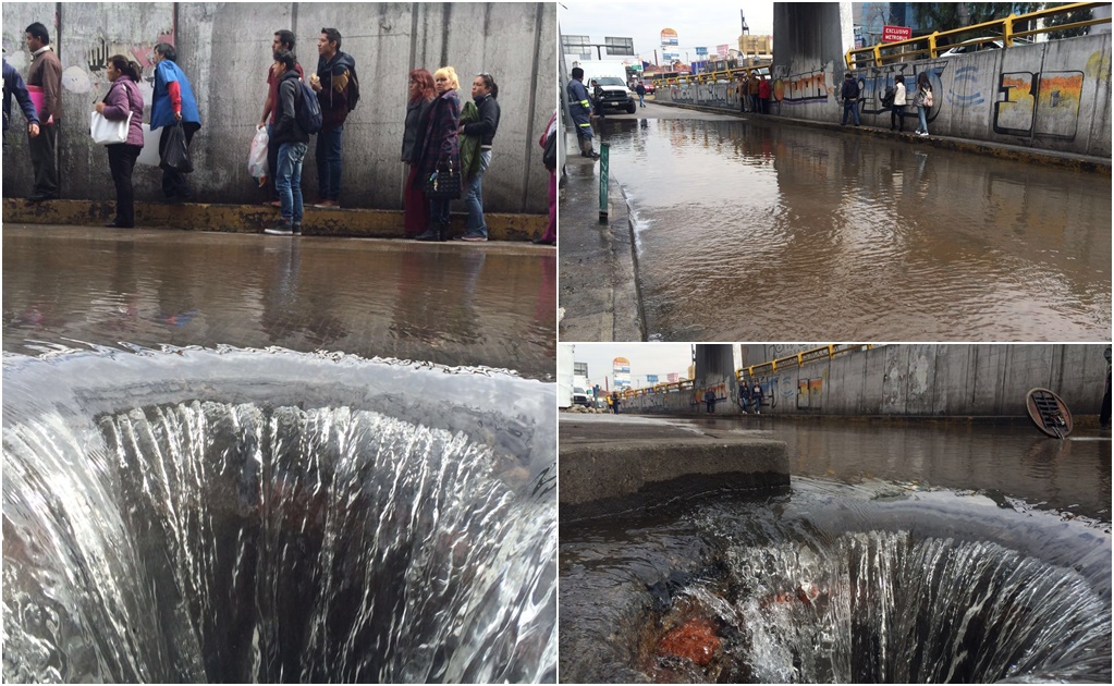 Reportan fuga de agua en Calzada Vallejo