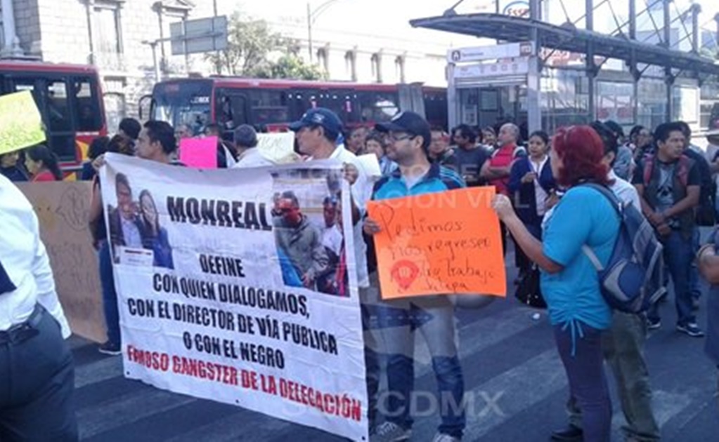 Comerciantes de Cuauhtémoc realizan bloqueo en avenida Insurgentes 