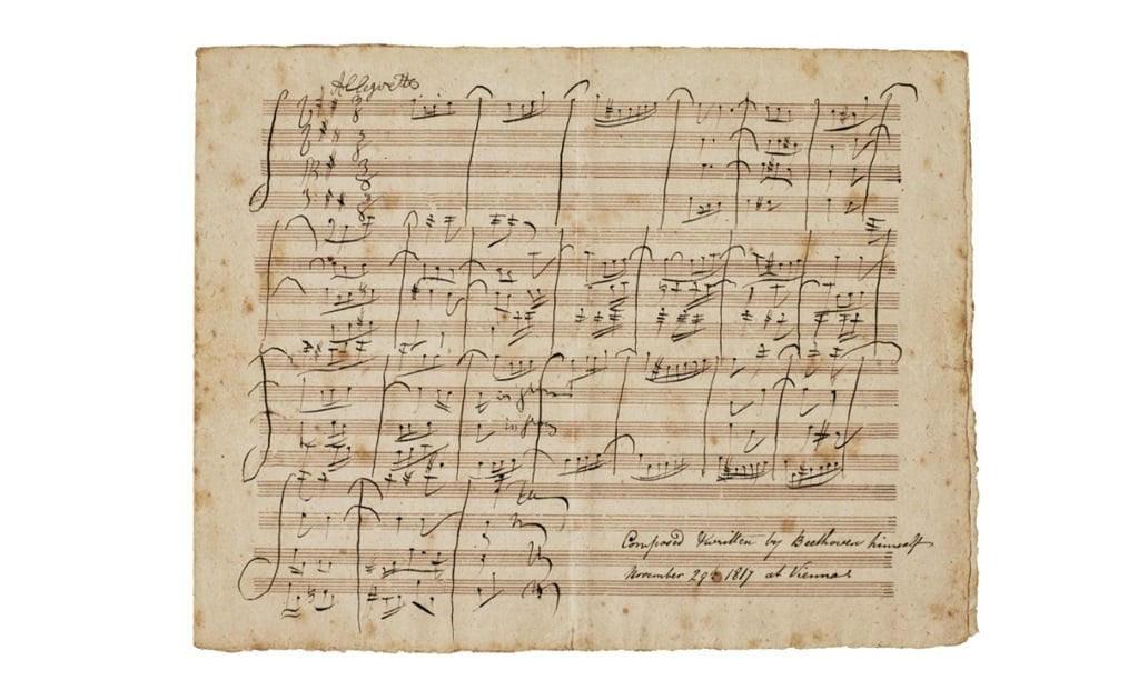 Declaran falsa partitura de Beethoven para comprarla en remate