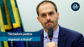 Fiscalía de Brasil pide condena a Eduardo Bolsonaro por coacción