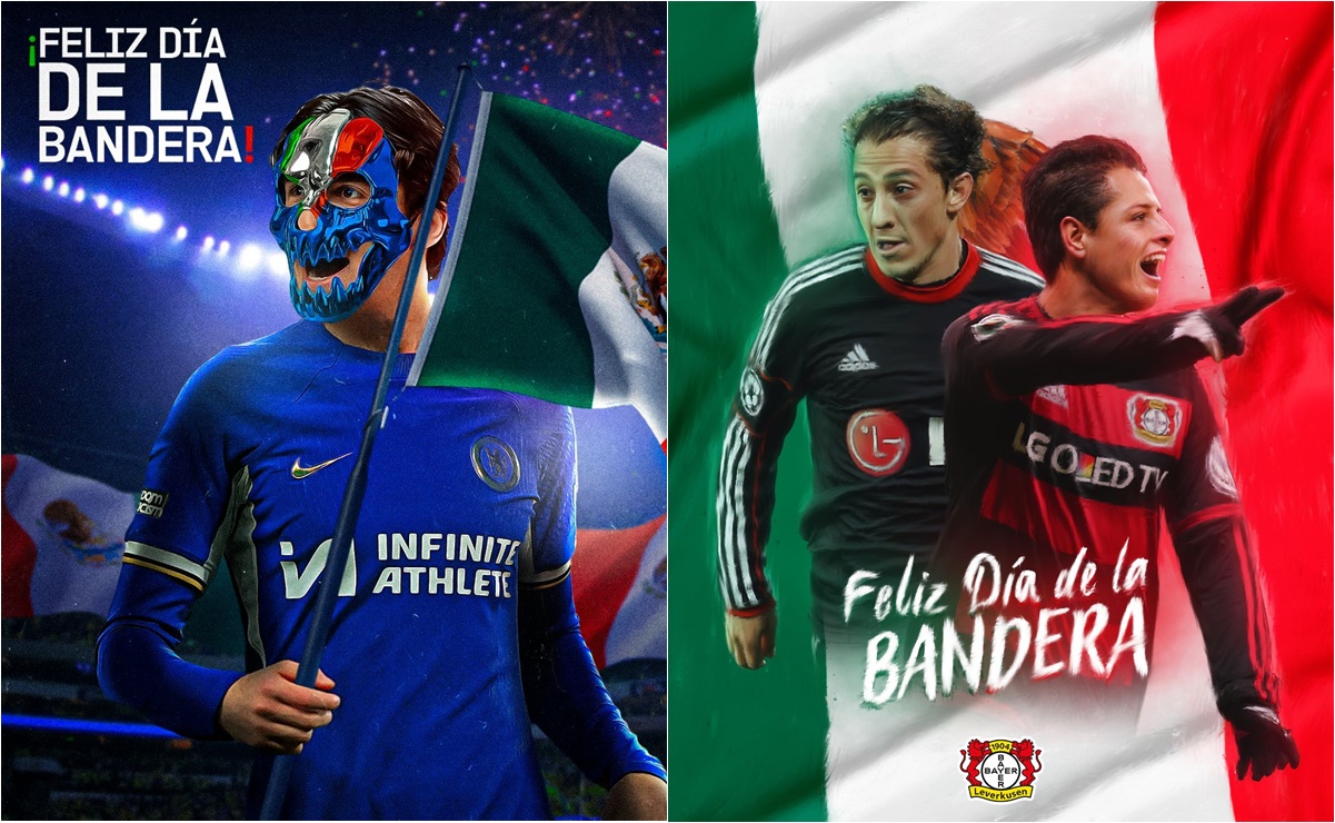 Históricos equipos de Europa celebran el Día de la Bandera de México