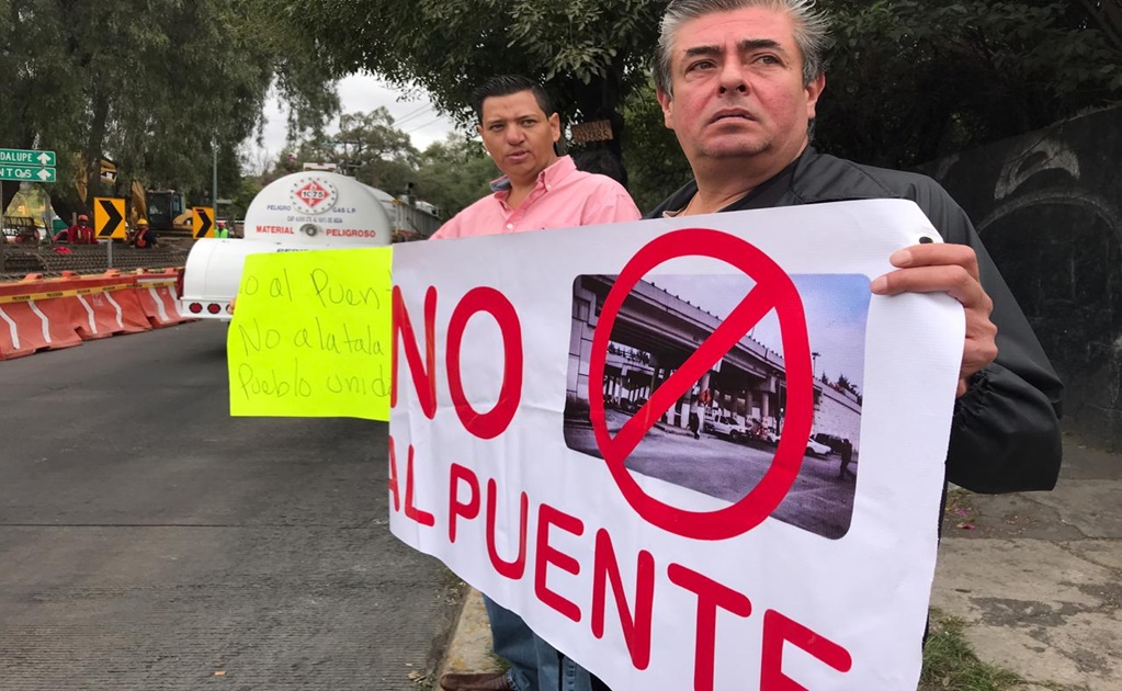 Protestan por la construcción de un puente en Atizapán 