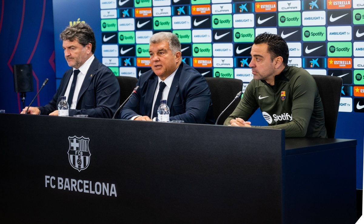 Barcelona y Joan Laporta presumen la continuidad de Xavi Hernández