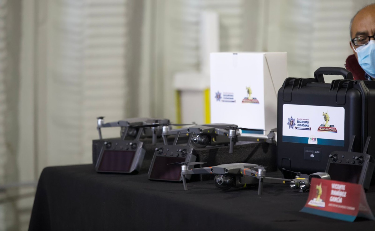 Ante aumento de robos, implementan tres drones de última generación para patrullaje aéreo en Nezahualcóyotl 