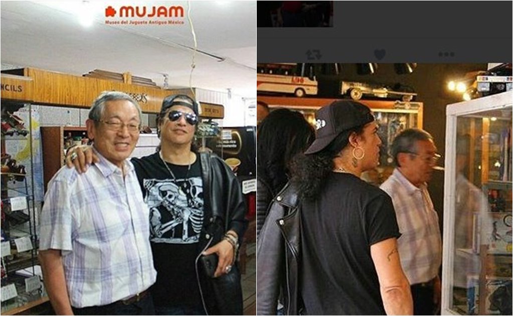 Slash también visitó el Museo del Juguete