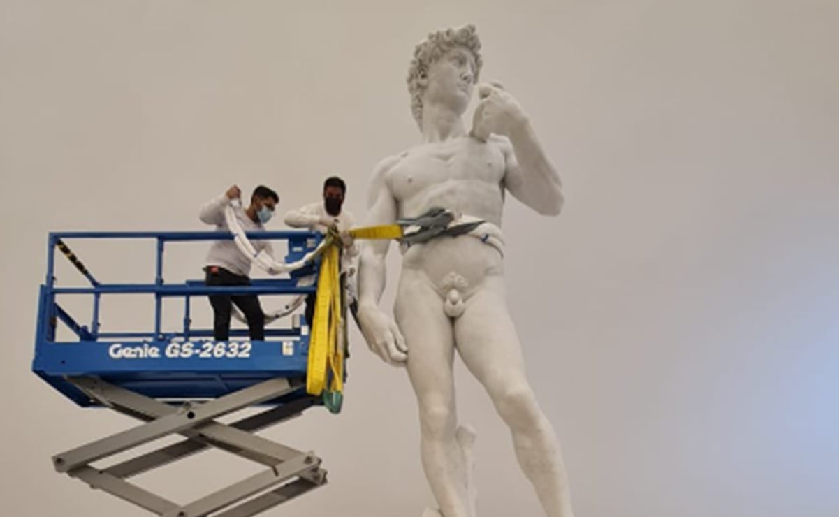 El “David”, de Miguel Ángel, llega al Museo Soumaya