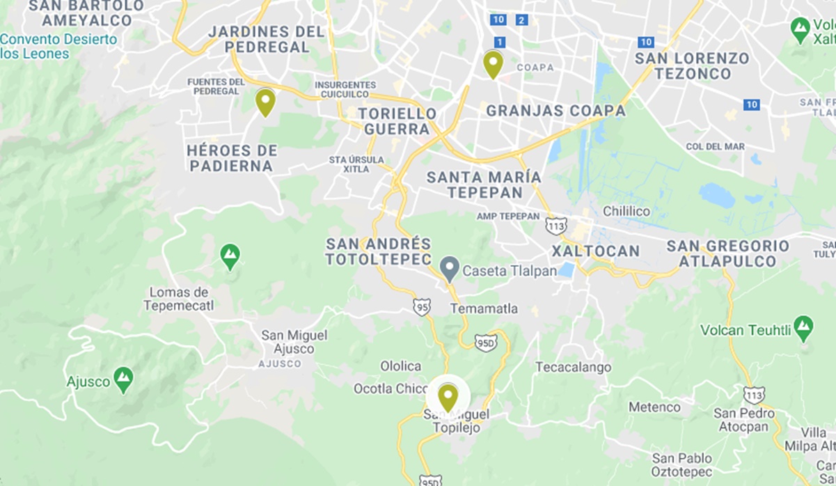 Mapa. ¿En dónde será la vacunación contra Covid-19 en Tlalpan?