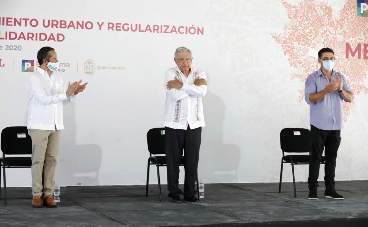 AMLO dice que Quintana Roo “está de pie” tras baja en casos Covid-19 y paso del huracán “Delta”