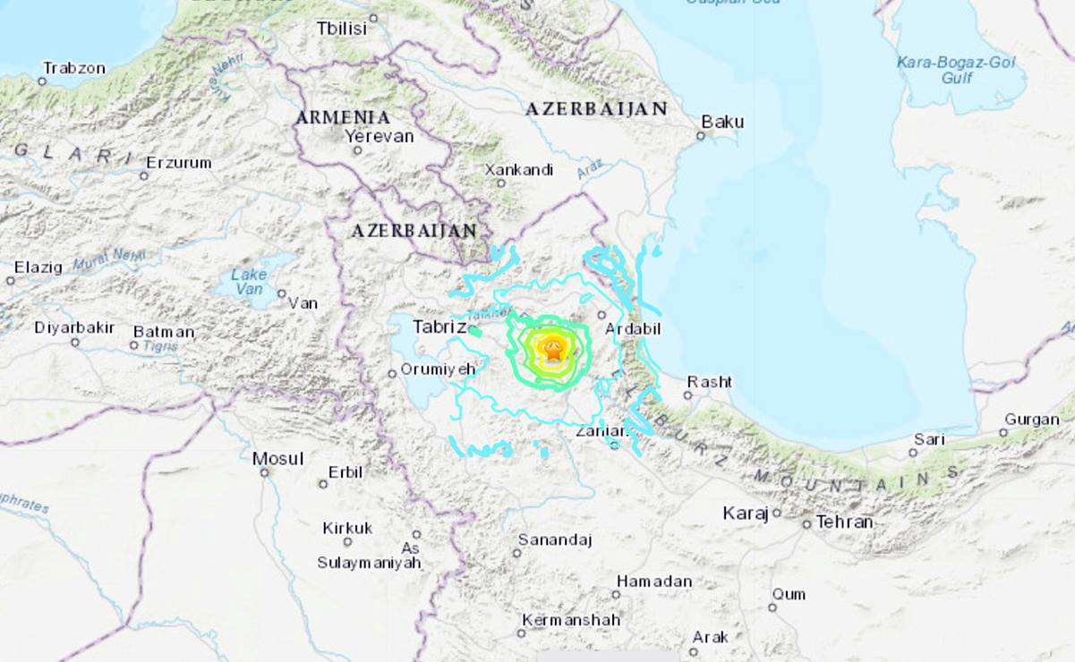 Reportan sismo de 5.9 de magnitud en Irán