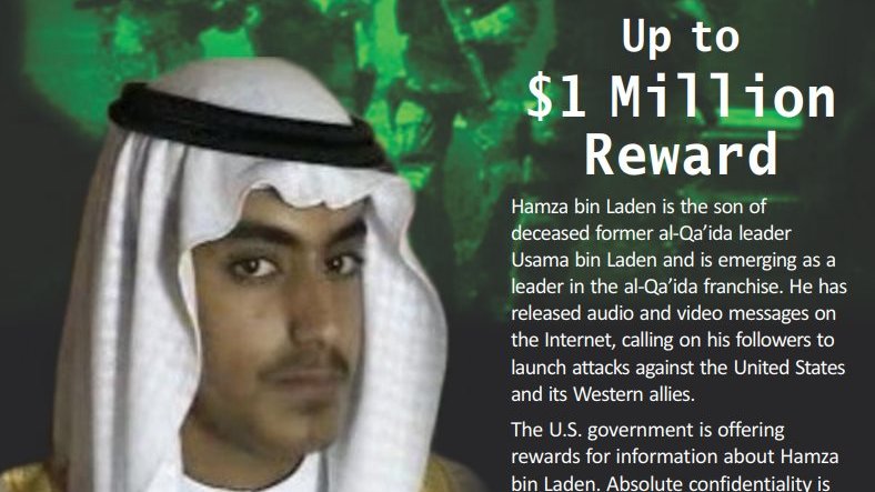 ¿Quién es Hamza, el hijo de Bin Laden por el que EU ofrece un millón de dólares?