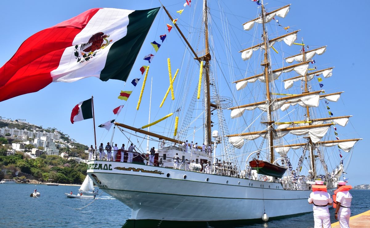 Buque Escuela "Cuauhtémoc" inicia el crucero de instrucción edición 2023; recorrerá 13 países
