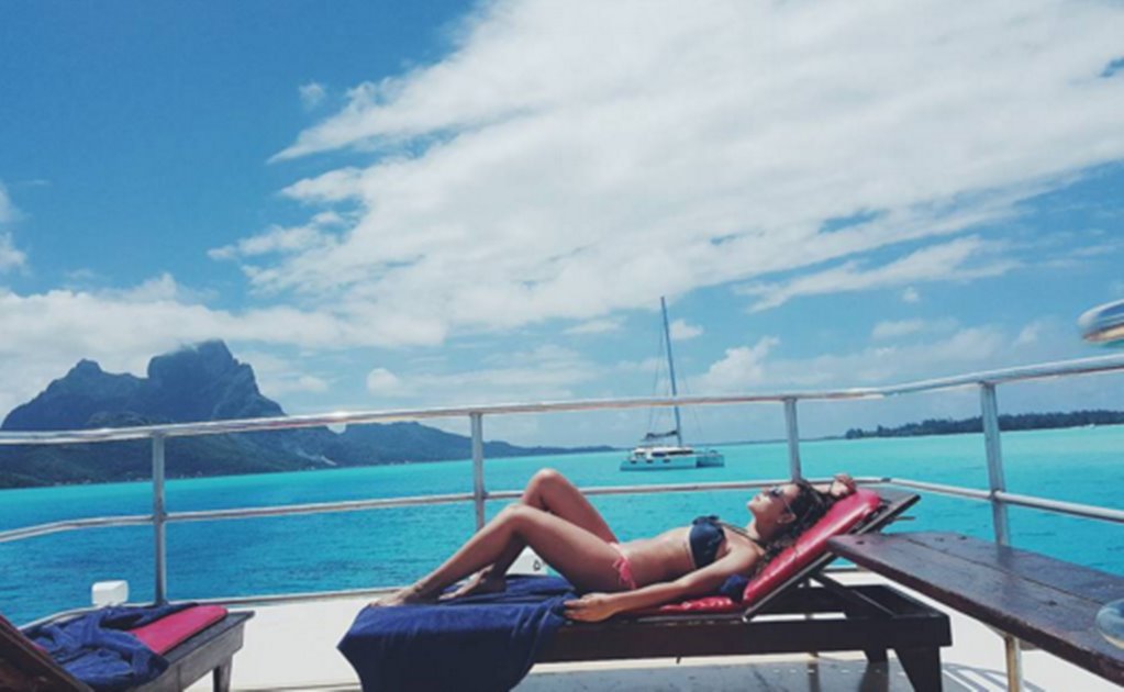 Danna Paola, bikini y vacaciones en Bora Bora