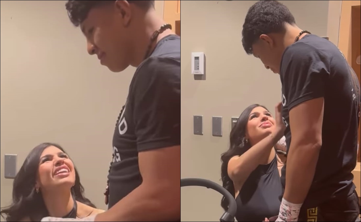 VIDEO: Esposa de Jaime Munguía le dio una emotiva bendición antes de enfrentar al Canelo Álvarez