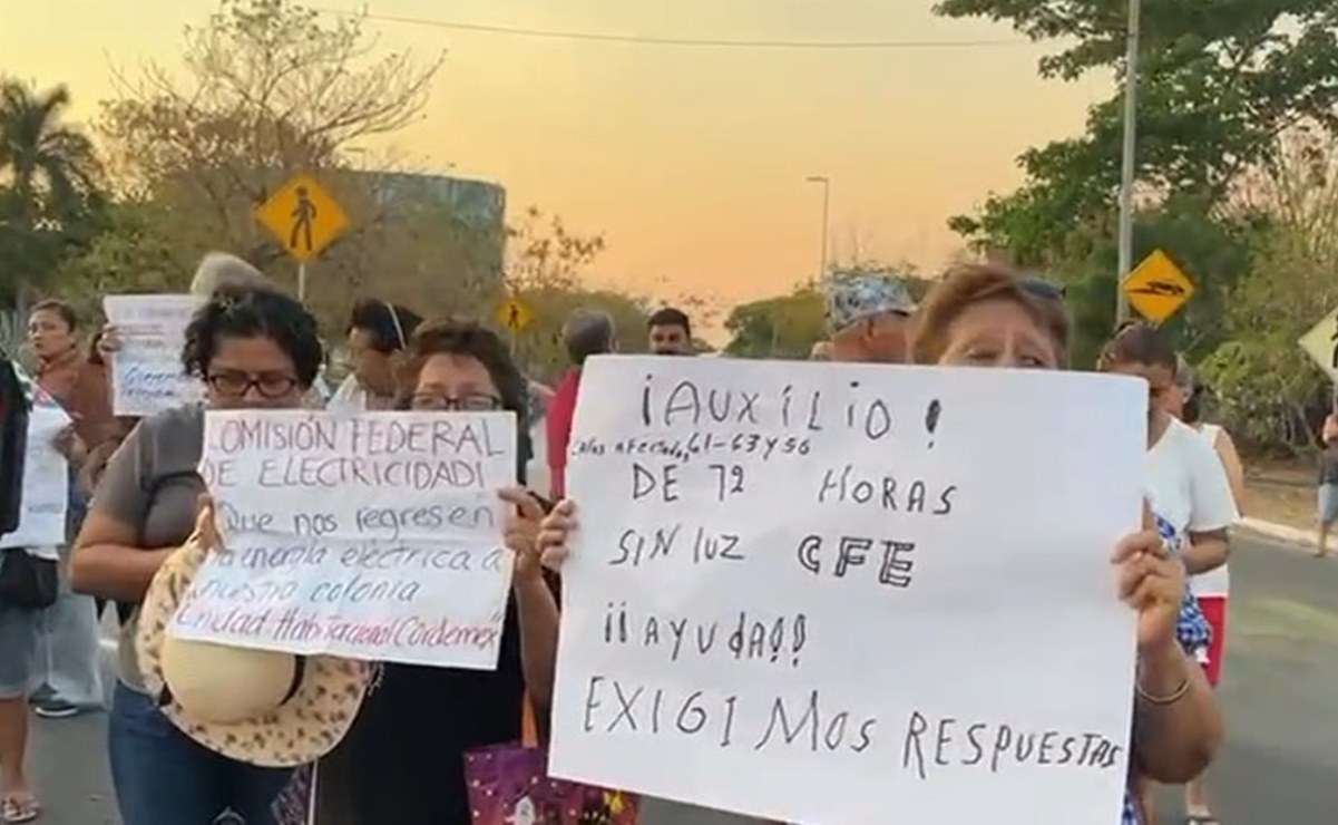 Realizan bloqueos en Yucatán; llevan más de 4 días sin electricidad