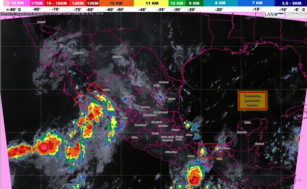 Pronostican lluvias en Baja California Sur, Sinaloa y Sonora