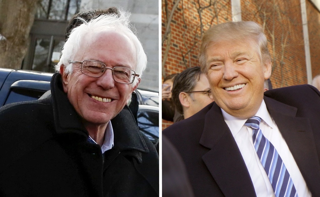 Trump y Sanders ganan primarias en New Hampshire