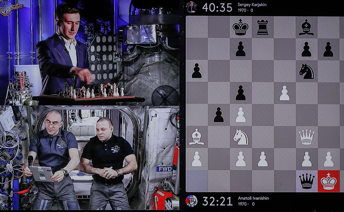 Como hace 50 años, desde el espacio disputan partida de ajedrez