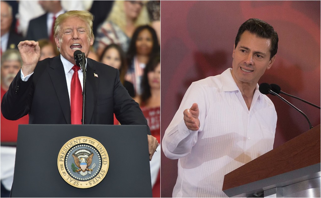 ​“México pagará por el muro”, insiste Trump; “nunca”, responde Peña Nieto
